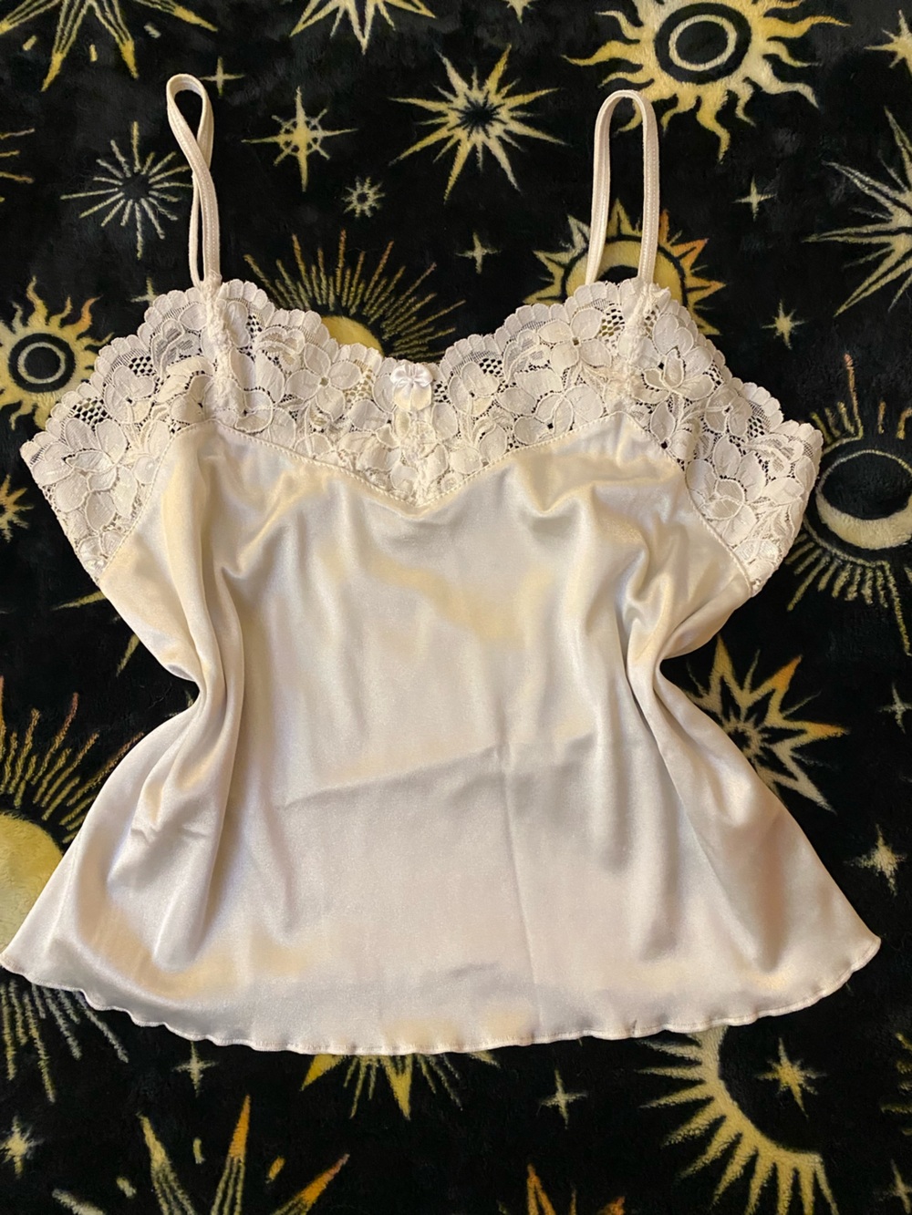 Silk Lace Trim Camisole - Ivory